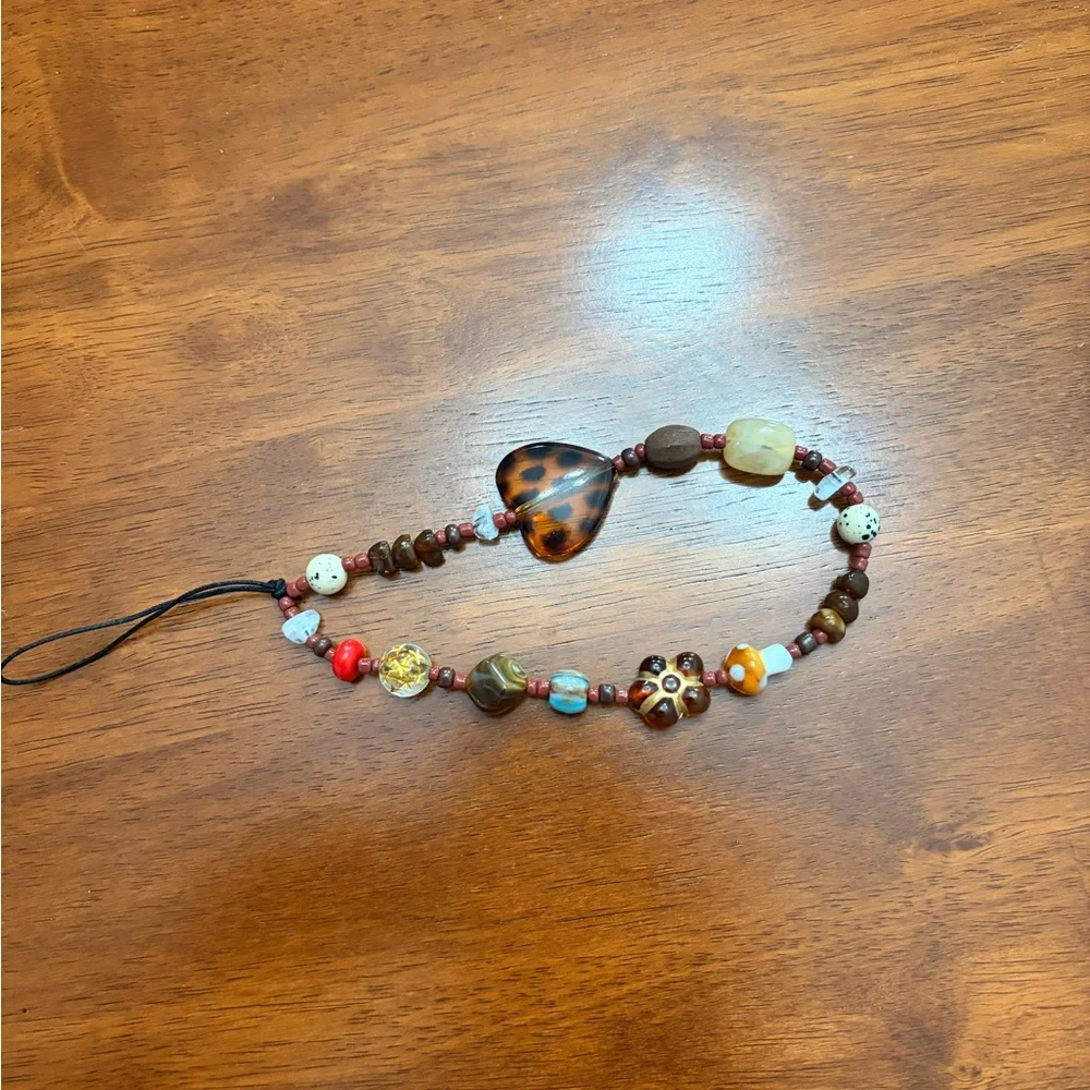 Colorful Beaded Phone Strap or Keychain